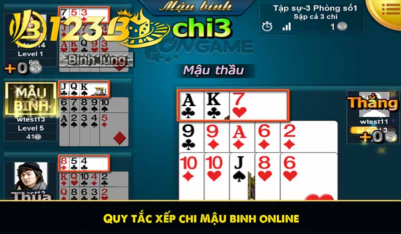 Mậu binh Online - Trò chơi đỉnh cao khuấy động giới bạc thủ 6 Quy tắc xếp chi mậu binh online